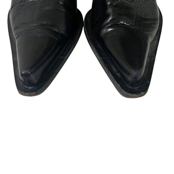 Kenneth Cole women's shoes 35 US 5 black leather slip on pointy toe block heel - Picture 2 of 8